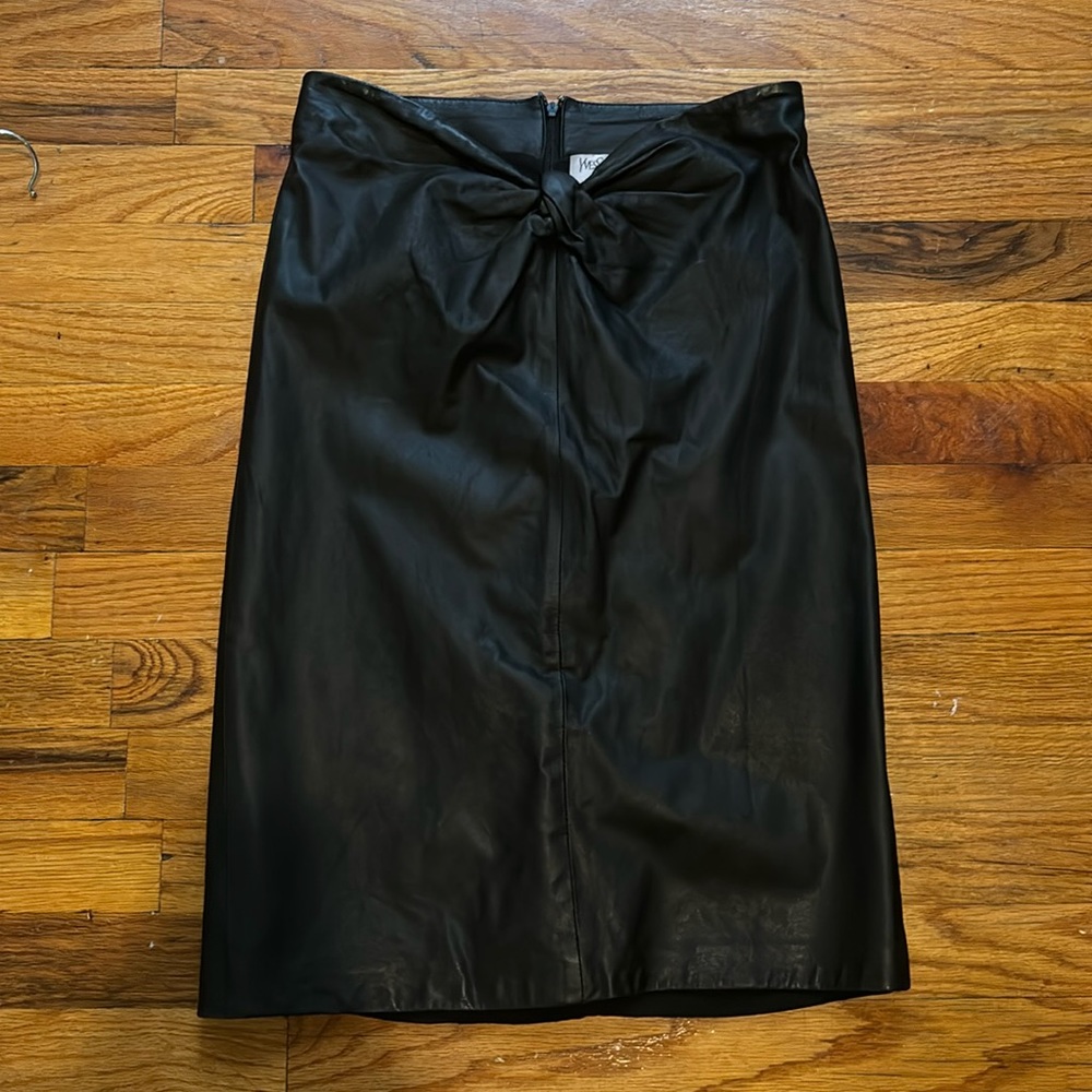 Vintage Leather YSL Skirt